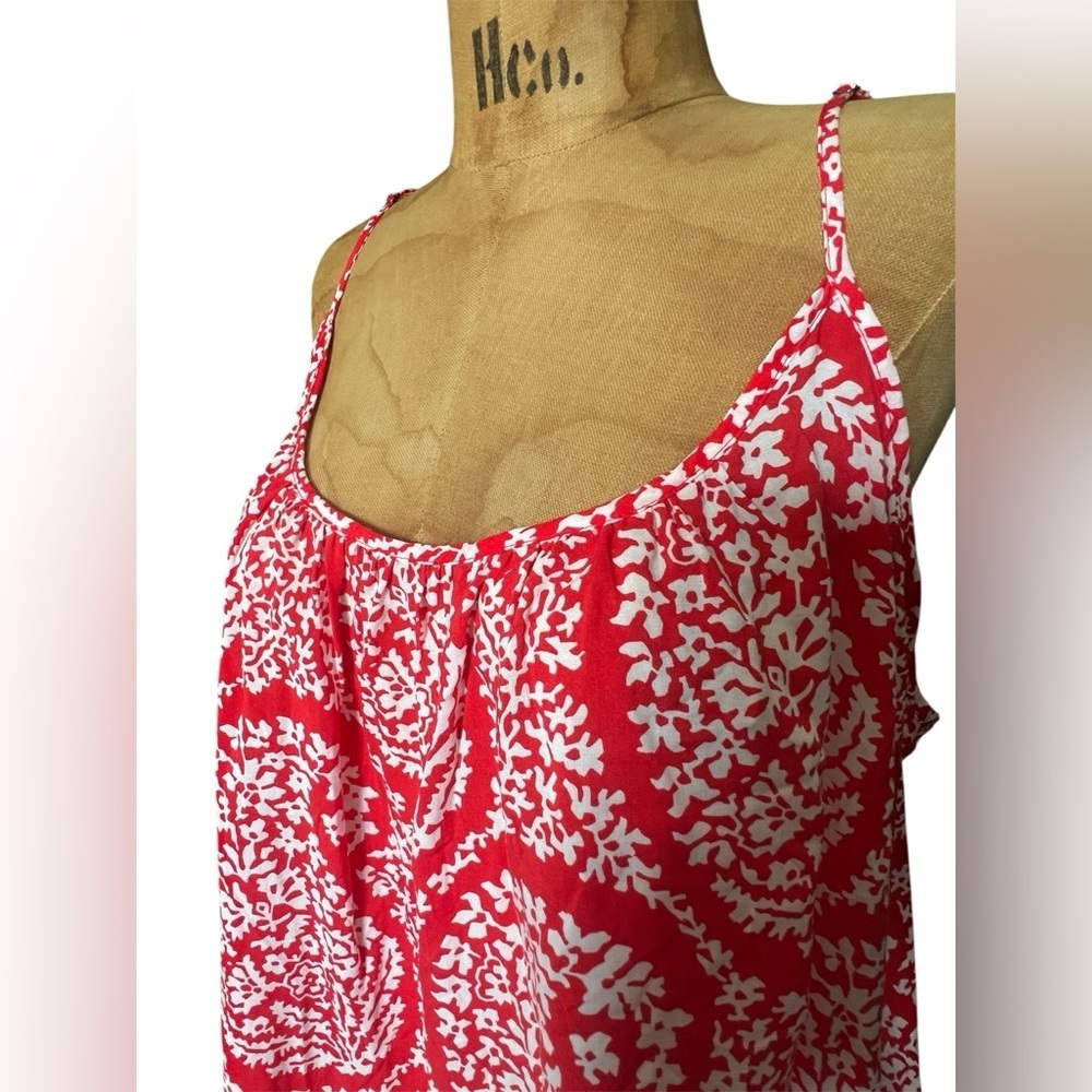 GAP Red and White Paisley Flowy Top NWT XL - Picture 3 of 8